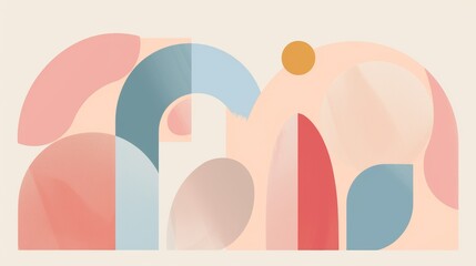 A colorful abstract painting with a sun in the middle