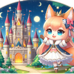 Chibi Fox and the Fairy Tale Castle