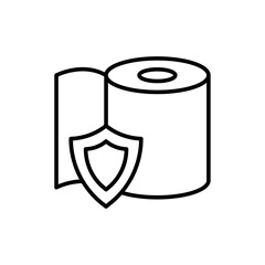 Tissue paper outline icons, minimalist vector illustration ,simple transparent graphic element .Isolated on white background