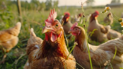 Chickens at the poultry farm.