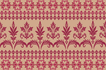 Reddish brown Native American  pattern design for background or wallpaper and clothing .