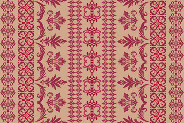 Reddish brown Native American  pattern design for background or wallpaper and clothing .