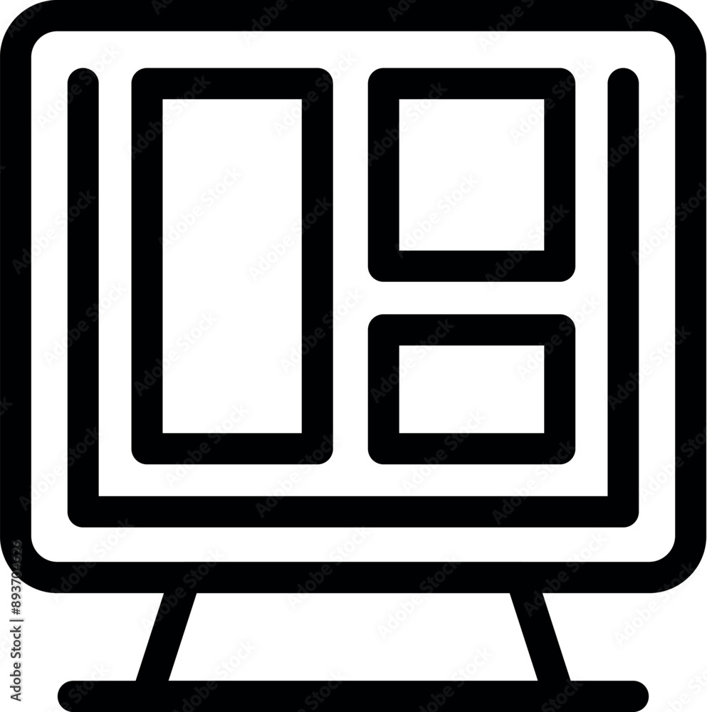 Poster website design interface showing multiple windows on computer screen