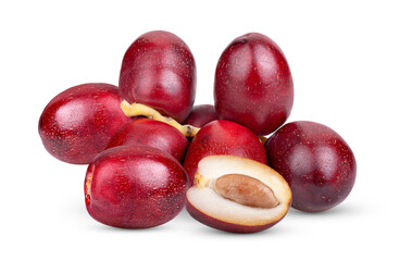 red raw date palm isolated on transparent png
