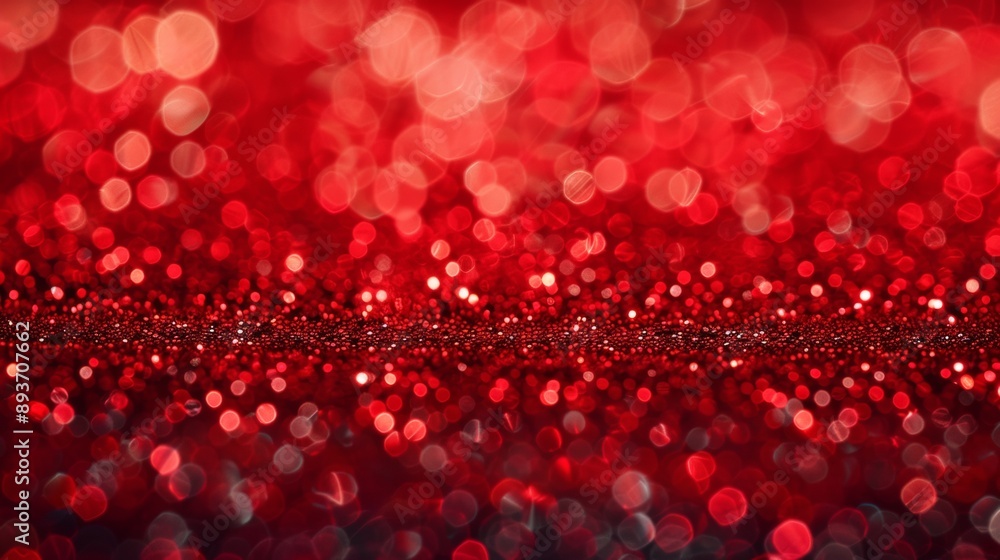 Poster a red background with a red line and red dots
