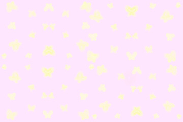pattern with yellow butterfly pink background