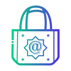 tote bag Line Gradient Icon