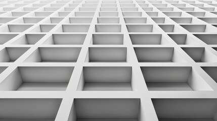 A white and grey image of a grid of squares