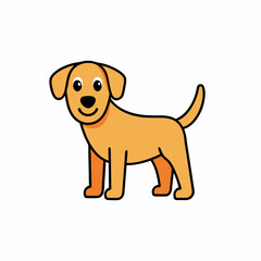 A vector illustration of a cute, playful dog with detailed features, perfect for pet-related designs and products.