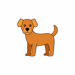 A vector illustration of a cute, playful dog with detailed features, perfect for pet-related designs and products.
