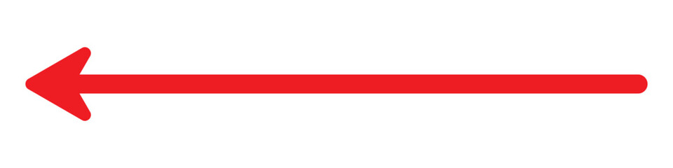 Obraz premium Long arrow icon vector. Red long arrow vector. flat style Arrow symbol. RED of an arrow on a white background. vector illustration.