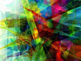 Obraz premium Abstract colorful design with dynamic intersecting lines
