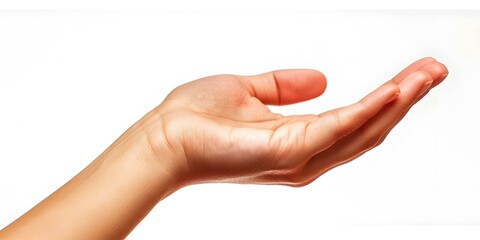 An open hand with the palm facing upwards