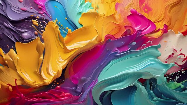 Brightly colored paint