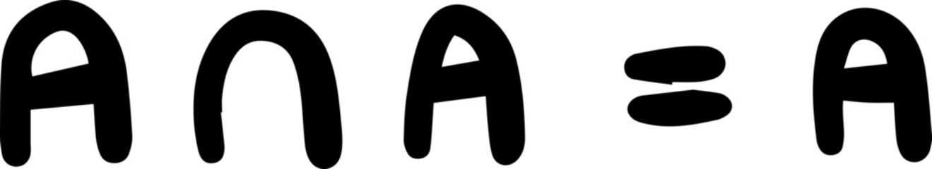 intersection operation of set math rules handwritten