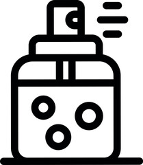 Perfume bottle spraying aromatic fragrance, creating a refreshing and inviting scent