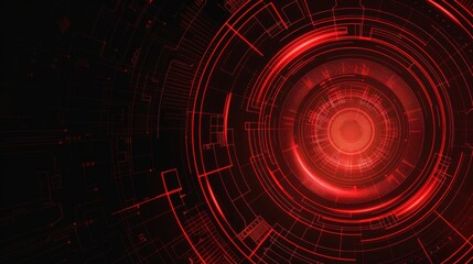 Obraz premium Abstract Red Tech Background