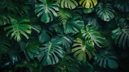 Fototapeta premium A fresh and modern wallpaper with a botanical theme