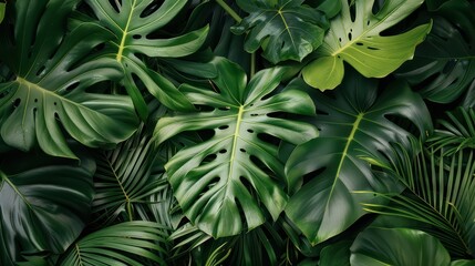 Fototapeta premium A fresh and modern wallpaper with a botanical theme