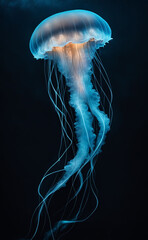 Obraz premium jellyfish in the dark sea