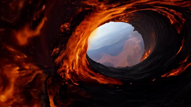 Epic Journey Through Volcano to Earth's Core