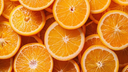 Close-Up of Juicy Orange Slices, Fresh Citrus Fruit Texture, Vibrant Yellow and Orange Tones, Food Photography, Orange Slices, Citrus Fruit, Macro Photography, Food Background