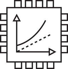 Microchip with Performance Graph Icon
