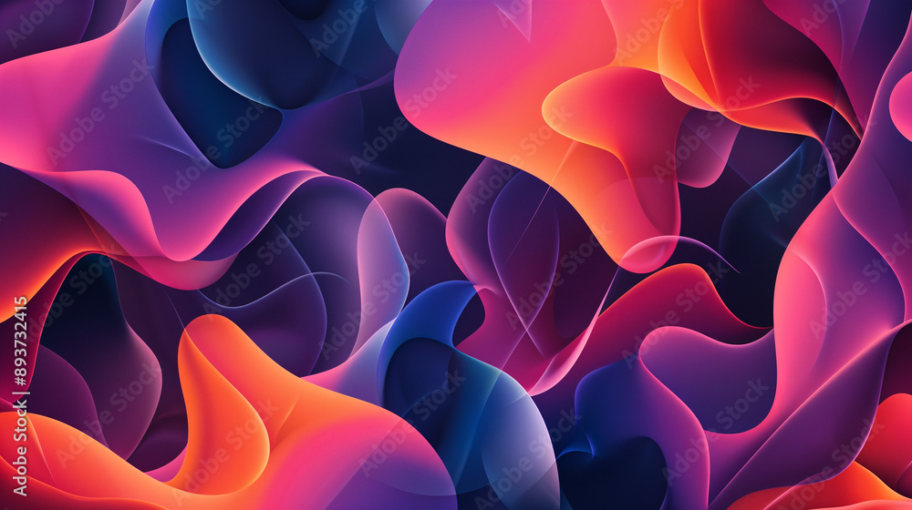 Wall mural abstract art pattern with a gradient of colourful elements, highlighting a smooth and vibrant concep