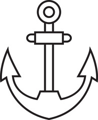 Anchor Line Icon