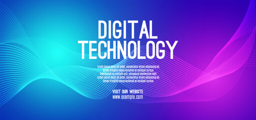 Abstract digital technology futuristic circuit blue pink background, Cyber science tech, Innovation communication future, Ai big data, internet network connection, Cloud hi-tech illustration vector