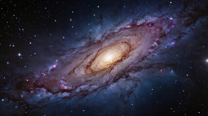 Naklejka premium Colorful Galaxy Swirling in the Universe, Galaxy Background