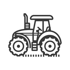 Obraz premium agricultural machine minimalist line art icon logo symbol