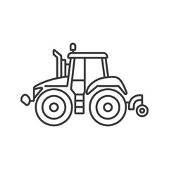 Obraz premium agricultural machine minimalist line art icon logo symbol