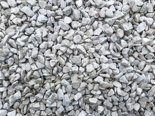 Small pebbles for building materials or home design, light grey gravel for texture