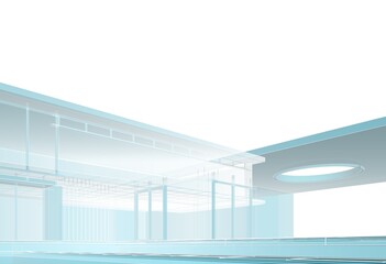 Architectural 3d rendering of a building