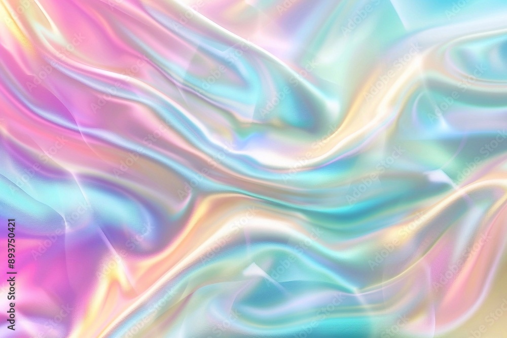 Poster background is made of intense color shades that smoothly transition into each other, creating the im