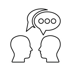 Conversation icon. Outline Vector.