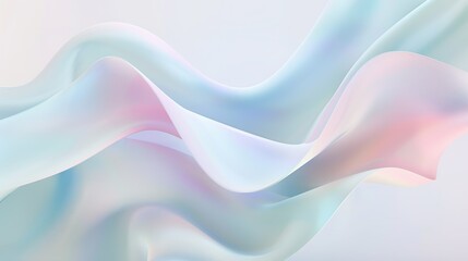 Obraz premium Abstract Pastel Blue and Pink Wavy Fabric Texture