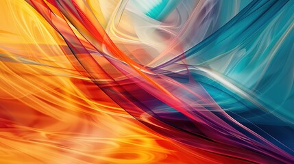 Fototapeta premium Abstract Swirls of Orange, Red, and Blue