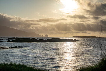 Rosbeg harbour at sunset, County Donegal, Ireland