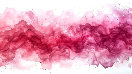 Pink smoke on a white background close up