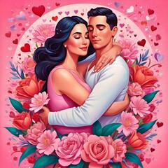Happy Valentine's day concept background. Love Festival design concept, greetings Valentine's day, Paper cut design, design for greeting cards, text, banner, website, brochure