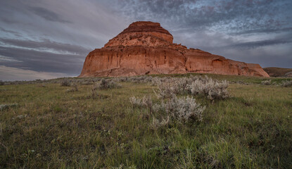 Dusk at Castle Butte in the Big Muddy Valley of Saskatchewan