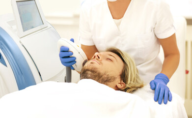 Obraz premium Photorejuvenation,Cosmetic Laser Dermatology ,dermatologist offices,laser technology 