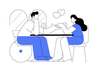 Barrier-free restaurant isolated cartoon vector illustrations.