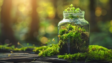 Enchanting Moss Terrarium A Captivating DIY Project in a Glass Jar