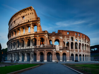 Obraz premium Coliseo, paisaje de Italia, Roma