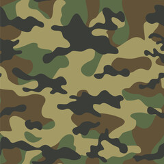 Fototapeta premium military camouflage texture, vector modern pattern, repeat background on textile