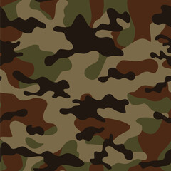 
Army vector camouflage background, green brown design, repeat pattern