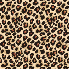 
leopard pattern seamless print, wild cat design trendy background with spots for textile